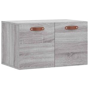 vidaXL Стенен шкаф, сив сонома, 60x36,5x35 см, инженерно дърво