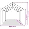 vidaXL Тент без рамка Сив 8 x 4 m ПЕ