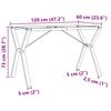 vidaXL Крака за трапезна маса, Y-рамка, 120x60x73 см, стомана