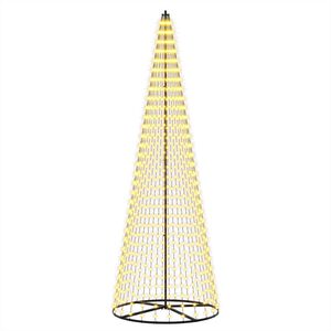 vidaXL LED Коледна Елха 285 см 744 LED светодиода Топло бяло Желязо