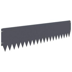 vidaXL Ограда за трева 20 pcs 103 x 25 см Стомана Антрацит