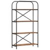 vidaXL Рафт за книги 4 нива 80 x 30 x 146 см Инженерна дървесина
