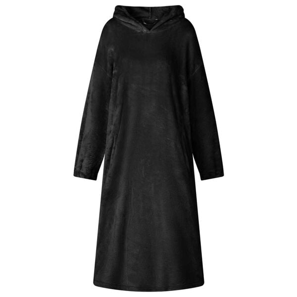 vidaXL Одеяло с качулка Черно l Фланела