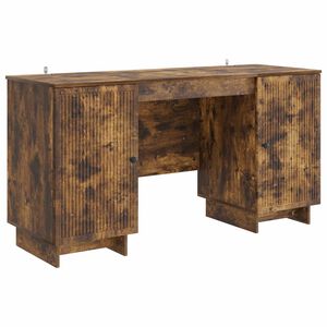 vidaXL Бюро Опушен дъб Инженерна дървесина 142,5 x 50 x 75 см