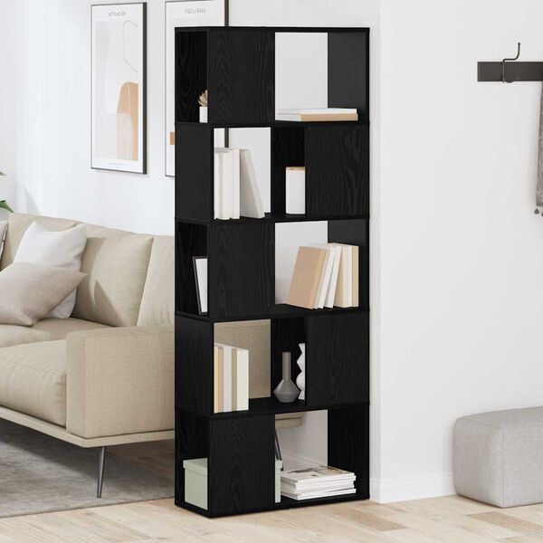 vidaXL Комплект ТВ шкаф Черно 60 x 24 x 156 см Инженерно дърво