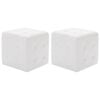 vidaXL Пуфове, 2 бр, бели, 30x30x30 см, изкуствена кожа