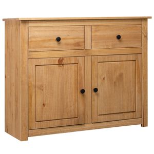 vidaXL Сайдборд, 93x40x80 см, бор масив, стил Панама