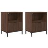 vidaXL Нощен шкаф 2 pcs Кафяв дъб 49 x 36 x 61 см Инженерно дърво