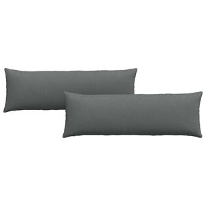 vidaXL Диван възглавници 2 pcs Тъмен сив 120 x 40 cm текстил