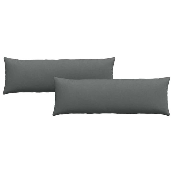 vidaXL Диван възглавници 2 pcs Тъмен сив 120 x 40 cm текстил