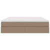 vidaXL Легло с място за съхранение и матрак Капучино 180 x 200 cm