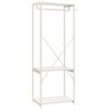 vidaXL Гардероб, бял, 60x40x167 см, метал и ПДЧ