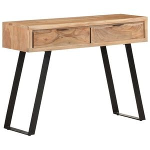 vidaXL Конзолна маса, 100x35x76 cм, акация масив с живи ръбове
