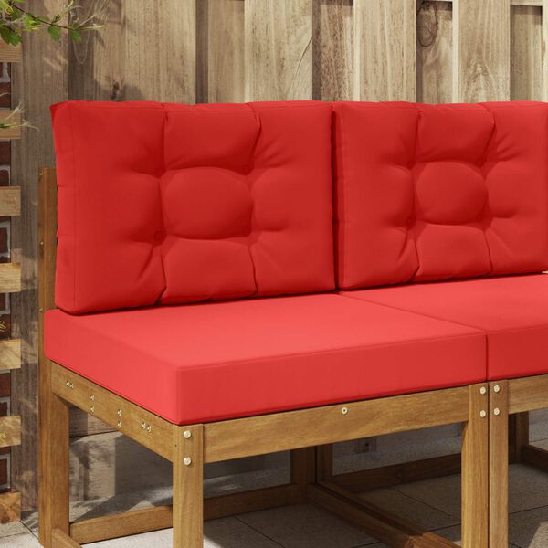 vidaXL Възглавница за диван на открито 2 pcs Червено Полиестер