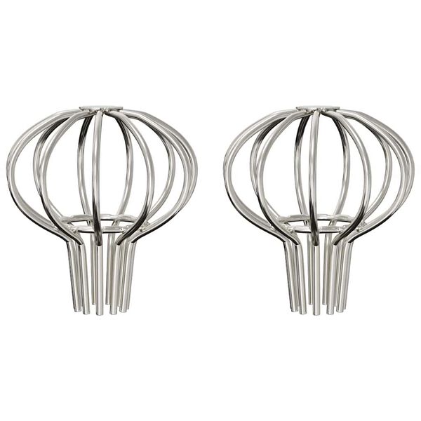 vidaXL Защита за листа на улука 2 pcs Сребрист 50 mm