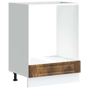 vidaXL Шкаф за фурна, Porto, опушен дъб, инженерно дърво