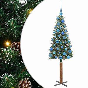 vidaXL Тясно коледно дърво Зелен 150 cm ПВЦ и масивно борово дърво