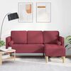 vidaXL Комплект дивани Виненочервен 173 x 131 x 67 см Полиестер