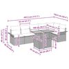 vidaXL Градински Софа Комплект с възглавница 7 pcs бежово и светлосиво
