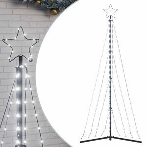 vidaXL LED коледна елха 339 светодиода студено бяло 187 см
