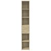 vidaXL Висок шкаф, сонома дъб, 30x42,5x185 см, инженерно дърво
