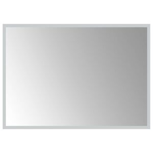 vidaXL LED огледало за баня Прозрачен 70 x 50 cm закалено стъкло