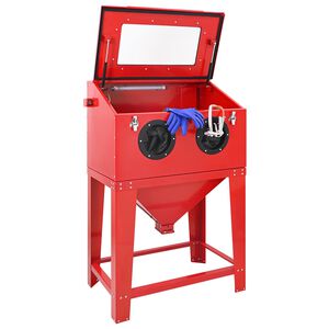 vidaXL Пясъкоструйна кабина 245 л 120 PSI Студено валцована стомана