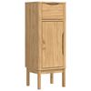 vidaXL Шкаф за баня FLORO Кафяво с восъчно покритие 35 x 30 x 90 cm