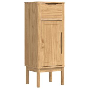 vidaXL Шкаф за баня FLORO Кафяво с восъчно покритие 35 x 30 x 90 cm