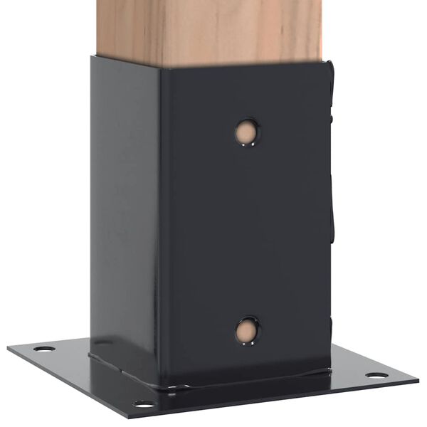 vidaXL Основи за стълбове квадрат 12 бр прахово боядисана стомана