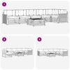 vidaXL Комплект дивани за открито 7 pcs Натурален и Крема