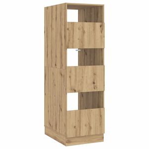 vidaXL Мивка за пране с врата Дъб 50 x 68 x 162 см Инженерна дървесина