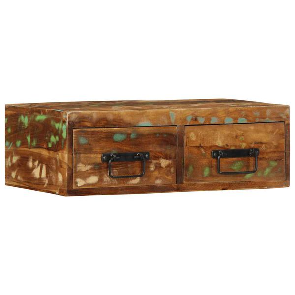 vidaXL Стенен шкаф за телевизор Масивна дървесина Възстановена