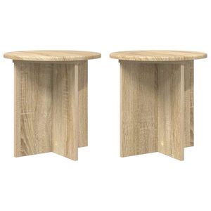vidaXL Стойка за растения 2 pcs Дъб сонома 40 x 40 x 40 cm