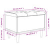 vidaXL Пейка за съхранение, бетонно сив, 62x42x46 см, инженерно дърво