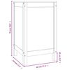 vidaXL Кутия за пране, 44x44x76 см, борово дърво масив