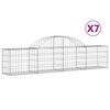 vidaXL Габионни кошници арка 7 бр 200x30x40/60 см поцинковано желязо