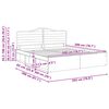 vidaXL Рамка за легло Черно 200 x 200 cm Солидно борово дърво