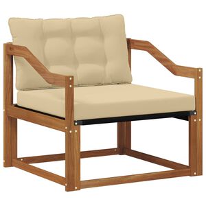 vidaXL Комплект дивани за открито Солидно акациево дърво и текстилена