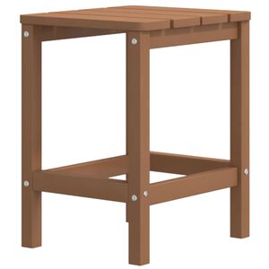 vidaXL Градинска маса Adirondack, кафява, 38x38x46 см, HDPE