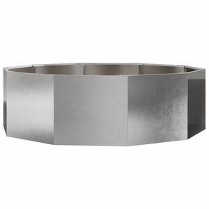 vidaXL Кашпа Сребрист 120 x 120 x 35 см Неръждаема стомана