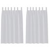 vidaXL Перде от воал С завеси 2 pcs Светлосиво 175 x 140 см Полиестер