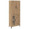 vidaXL Висок шкаф Дъб 69,5 x 34 x 180 см Инженерно дърво