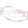 vidaXL Легло с място за съхранение и матрак Светлосиво 90 x 200 cm