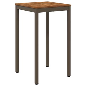 vidaXL Градинска бар маса Естествено и кафяво 60 x 60,5 x 105 см