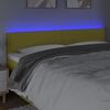 vidaXL LED горна табла за легло, зелена, 160x5x78/88 см, плат