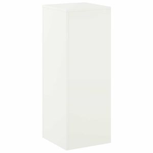 vidaXL Стойка за растения Бяло 30 x 30 x 80 cm Стомана