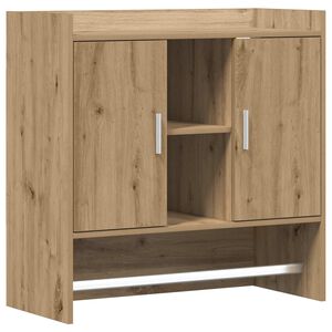 vidaXL Стенен рафт Монтиране на стена Дъб артизан 80 x 36 x 80 см