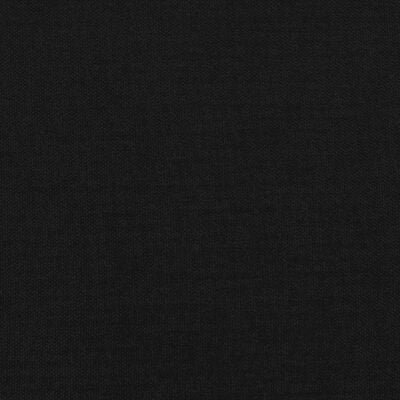vidaXL LED горна табла за легло, черна, 147x16x78/88 см, плат