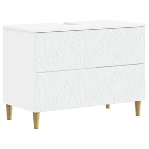 vidaXL Шкаф за мивка в баня DELFT Бяло 82 x 41 x 59 см